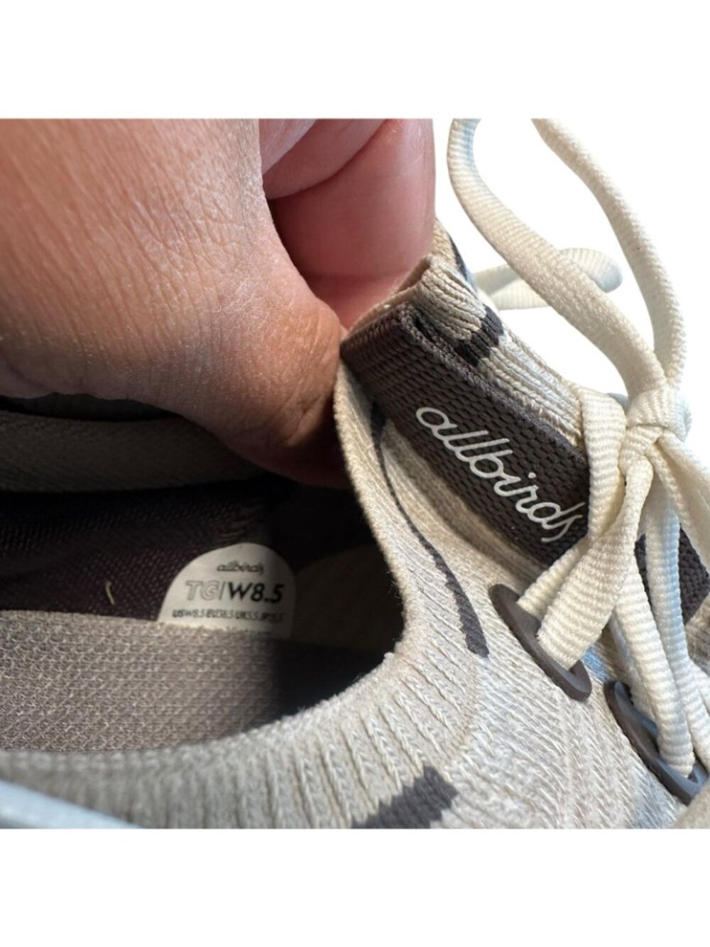Allbirds Tree Gliders Sneakers Shoes Beige Brown Casual Comfort Women’s Size 8.5 - Picture 8 of 10